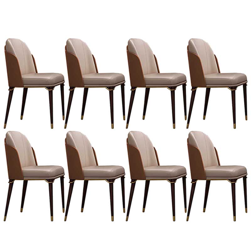 Contemporary Style Microfiber Leather Chair Parsons Dining Chair for Home