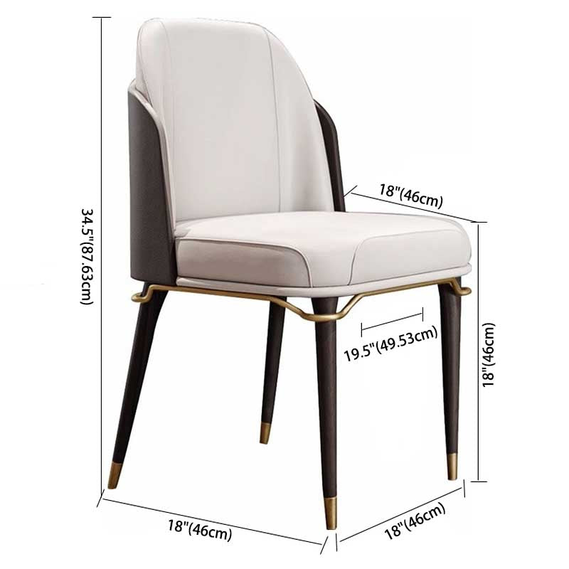 Contemporary Style Microfiber Leather Chair Parsons Dining Chair for Home