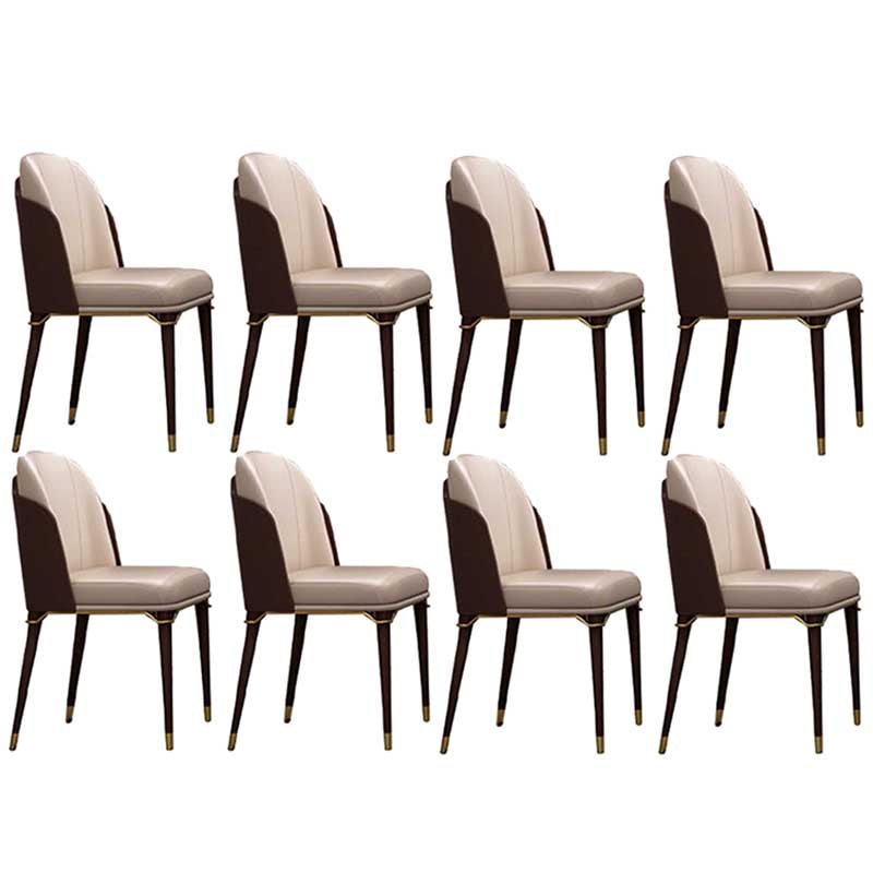 Contemporary Style Microfiber Leather Chair Parsons Dining Chair for Home