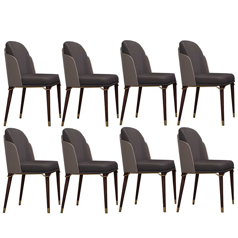 Contemporary Style Microfiber Leather Chair Parsons Dining Chair for Home