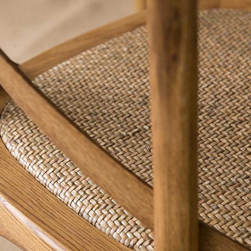 Solid Wood Traditional Dining Chair Matte Finish Cross Back Side Chair