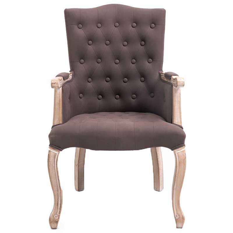 Chaise d'intérieur de style campagnard en bois massif, chaise de salle à manger Parsons de 23'' de large