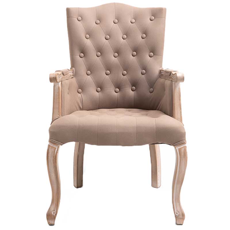 Chaise d'intérieur de style campagnard en bois massif, chaise de salle à manger Parsons de 23'' de large