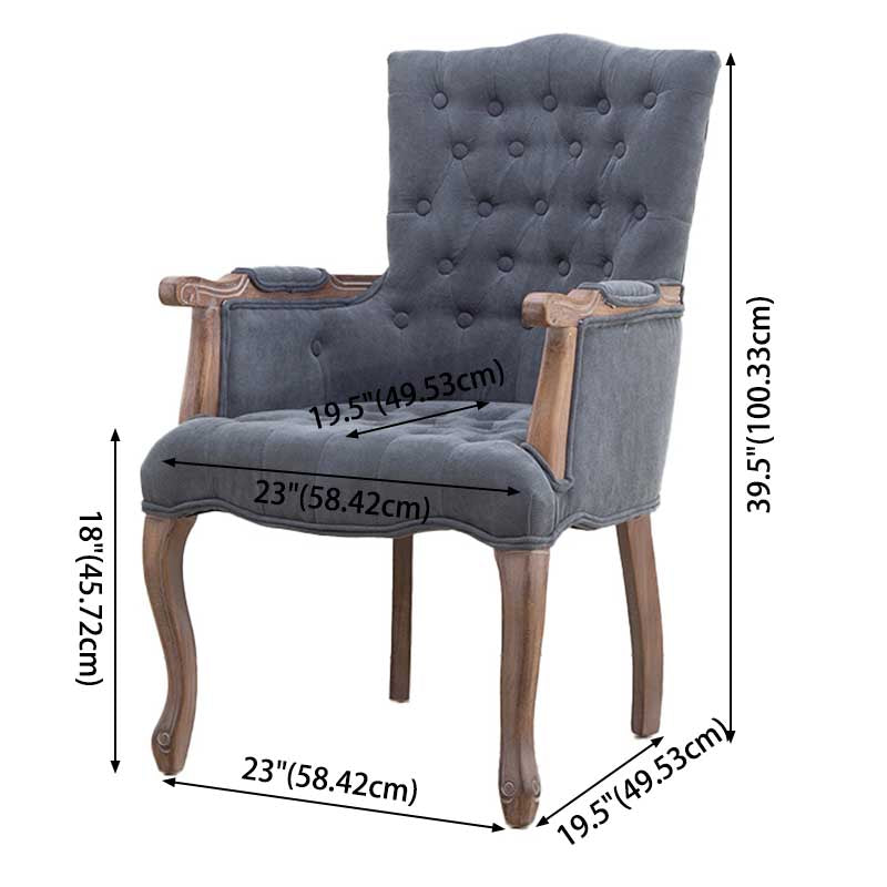 Chaise d'intérieur de style campagnard en bois massif, chaise de salle à manger Parsons de 23'' de large