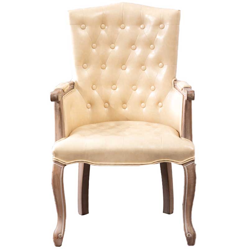 Chaise d'intérieur de style campagnard en bois massif, chaise de salle à manger Parsons de 23'' de large