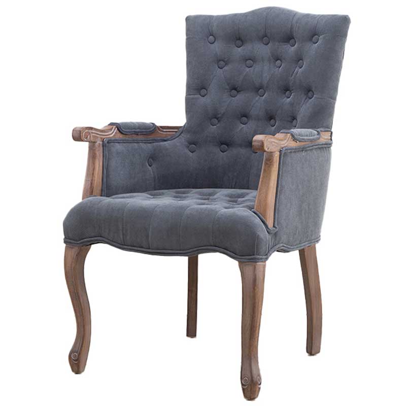 Chaise d'intérieur de style campagnard en bois massif, chaise de salle à manger Parsons de 23'' de large