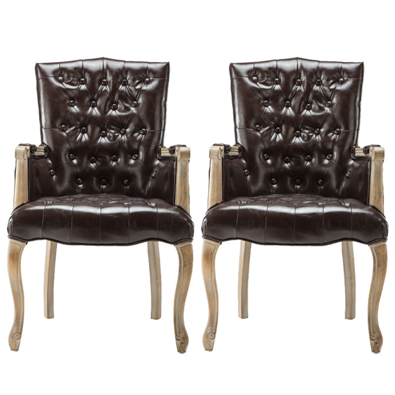 Chaise d'intérieur de style campagnard en bois massif, chaise de salle à manger Parsons de 23'' de large