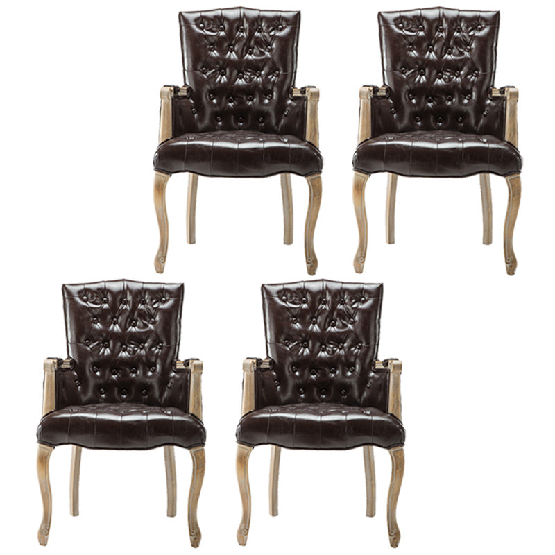 Chaise d'intérieur de style campagnard en bois massif, chaise de salle à manger Parsons de 23'' de large