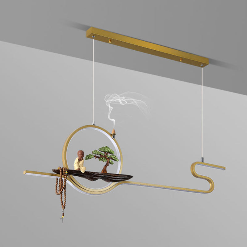 Luci a sospensione sospesa in metallo Lampade sospese lineari moderne per sala da studio