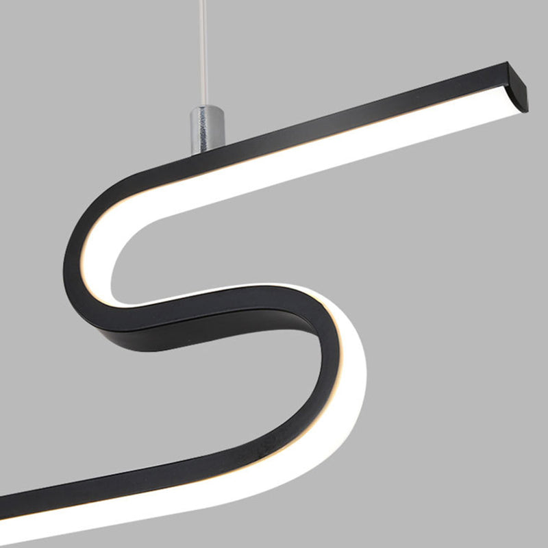 Luci a sospensione sospesa in metallo Lampade sospese lineari moderne per sala da studio