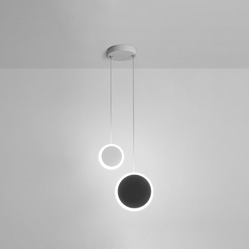 Multi -Lichter runden Schatten Anhänger moderne einfache LED -Stilhänge Deckenleuchte