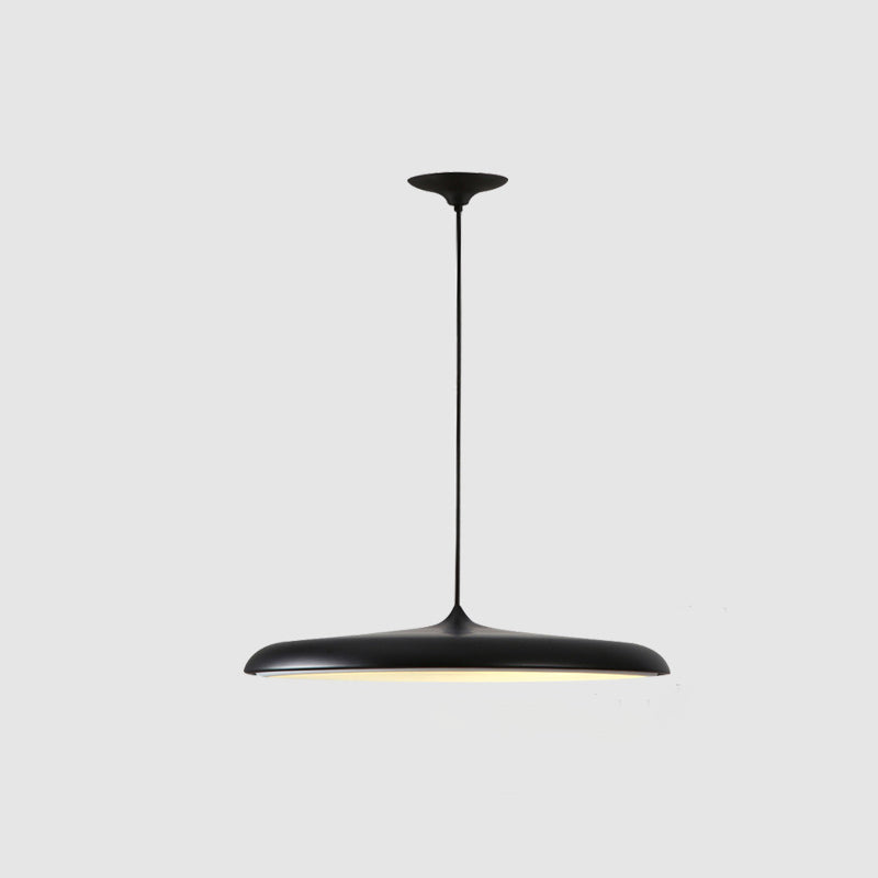 Modern Hanging Light Fixtures Round Plate Pendant Lights Metal 1 Light Pendant Lamp