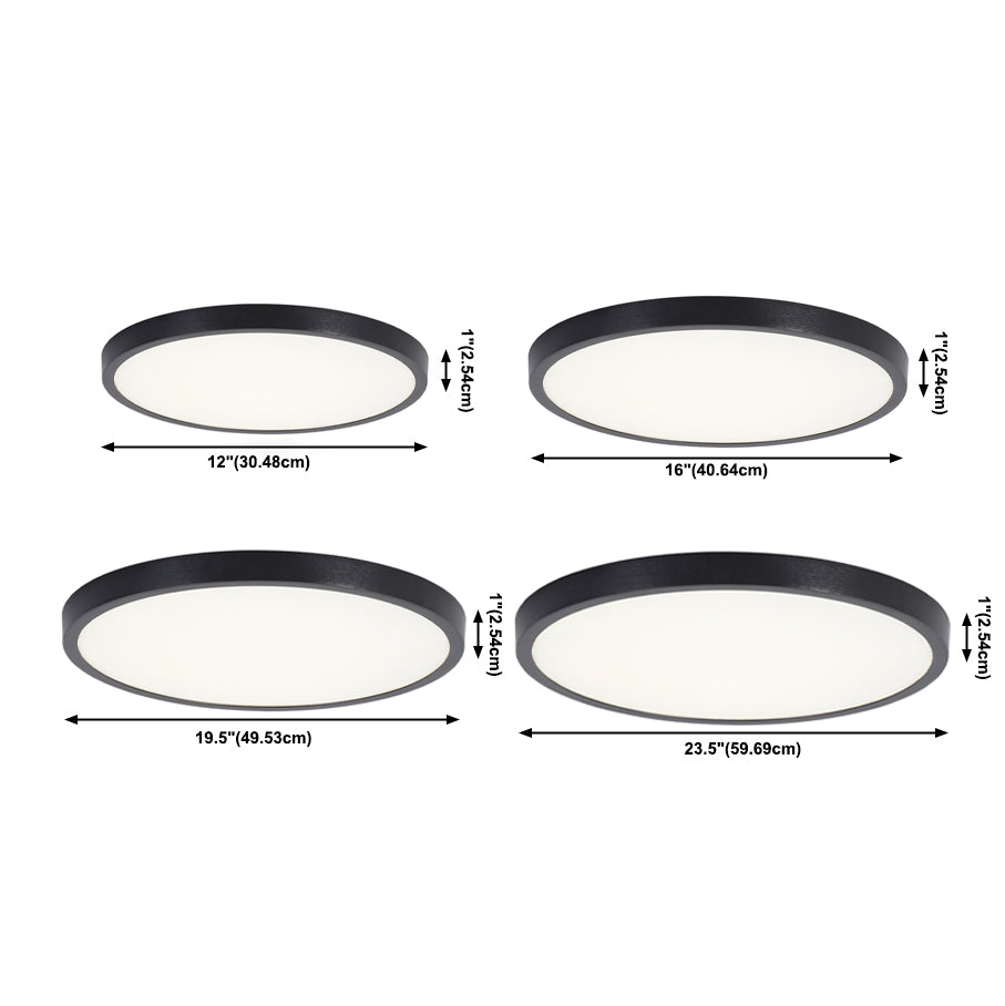 Metal Round Shade Flush Mount Llight Modern LED Style1 Head Flush Mount