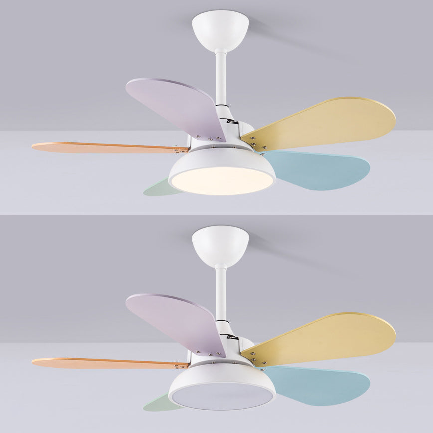 Kids Creative LED Indoor Hanging Lamp Wrought Iron Fan Pendant Light with Acrylic Shade