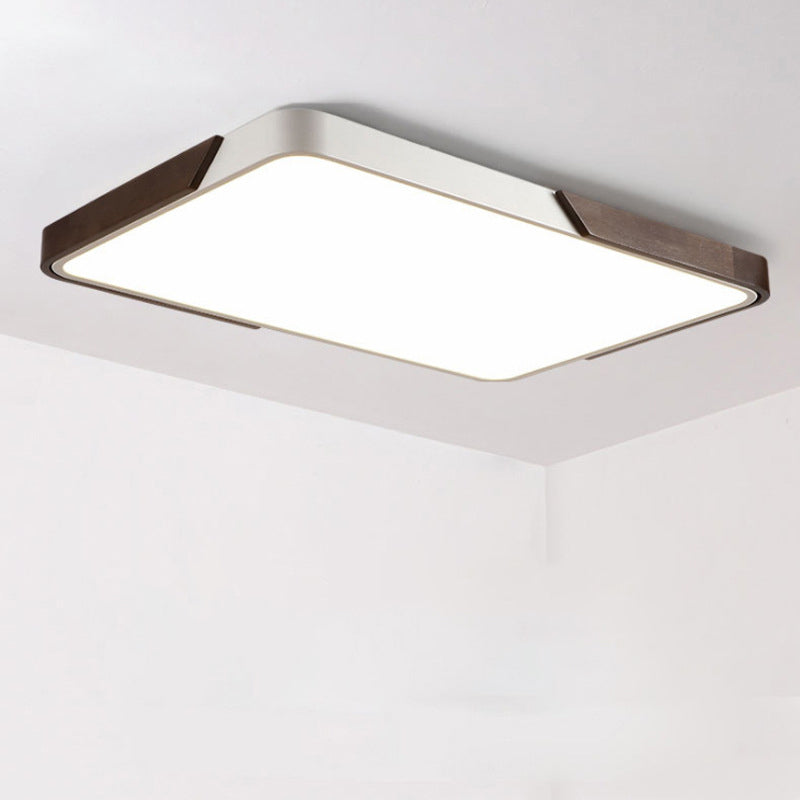 Plafonnier LED en acrylique blanc à 1 lumière, plafonnier géométrique moderne à montage en surface