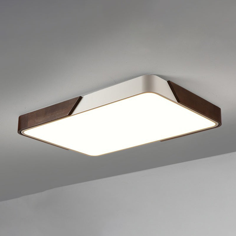 Plafonnier LED en acrylique blanc à 1 lumière, plafonnier géométrique moderne à montage en surface