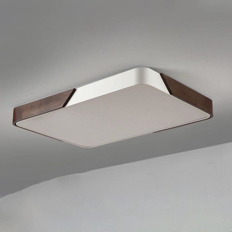 Plafonnier LED en acrylique blanc à 1 lumière, plafonnier géométrique moderne à montage en surface