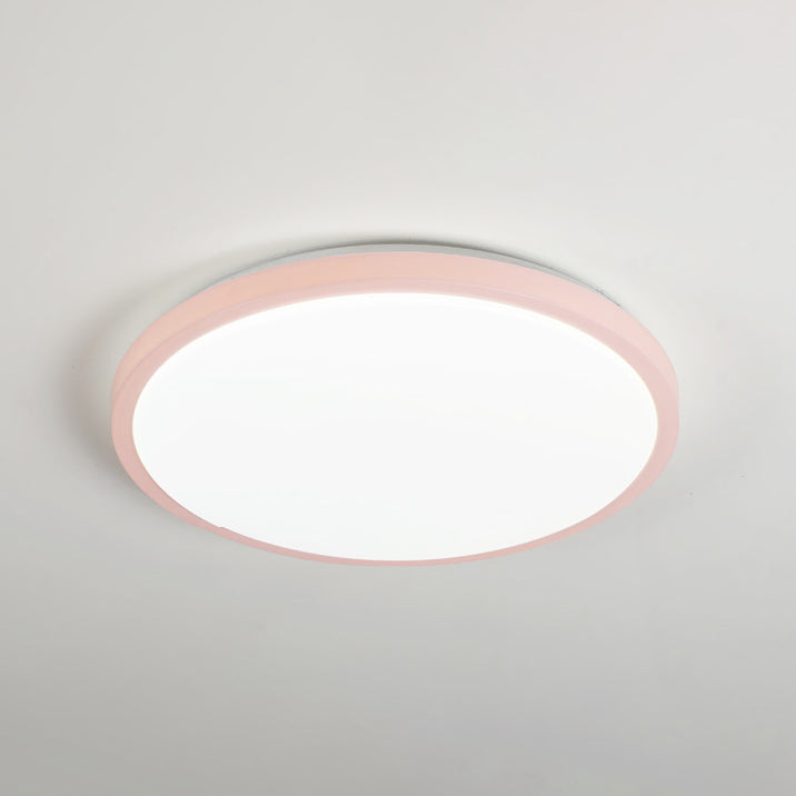 Acrylic Round Shade Flush Mount Llight Modern Nordic Macarons Style1 Head Flush Mount
