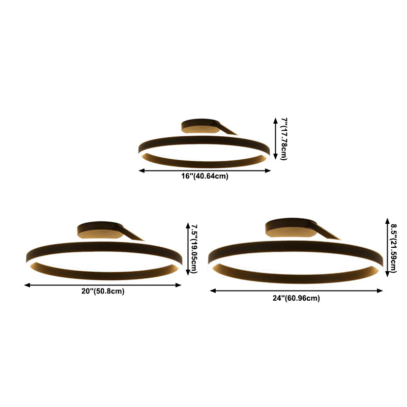Luces de techo semi empotradas de 1 luz circulares de iluminación de montaje semi empotrado de estilo moderno acrílico