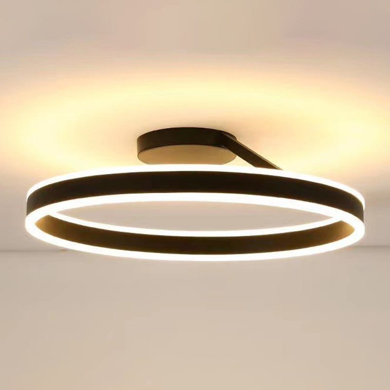Luces de techo semi empotradas de 1 luz circulares de iluminación de montaje semi empotrado de estilo moderno acrílico