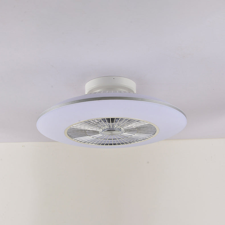 Acryl weiße LED -Deckenelement in der modernen Einfachheit Eisenkreisende Deckenventilator für Schlafzimmer