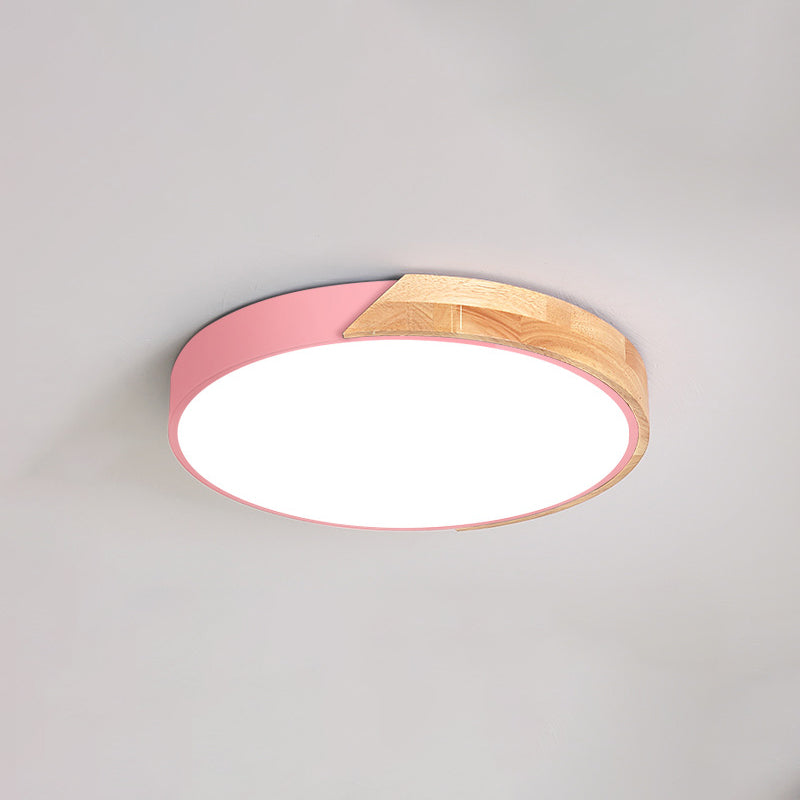 Abat-jour rond en métal encastré Llight Macarons nordiques Style1 tête encastrée