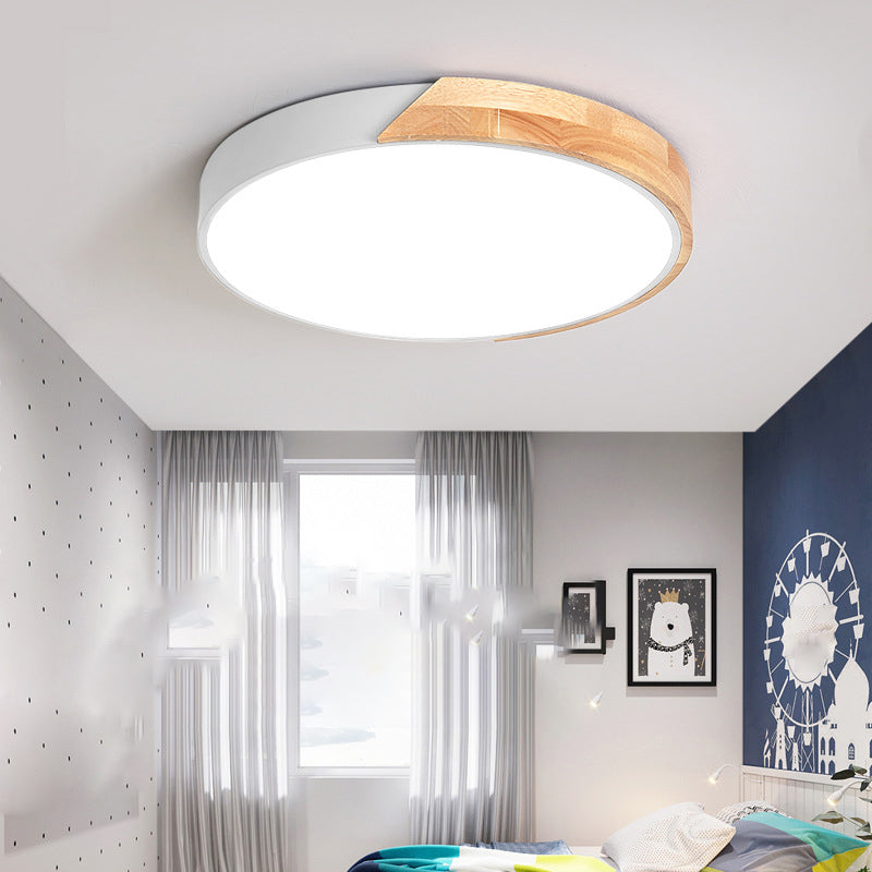 Abat-jour rond en métal encastré Llight Macarons nordiques Style1 tête encastrée