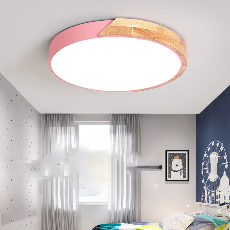 Abat-jour rond en métal encastré Llight Macarons nordiques Style1 tête encastrée