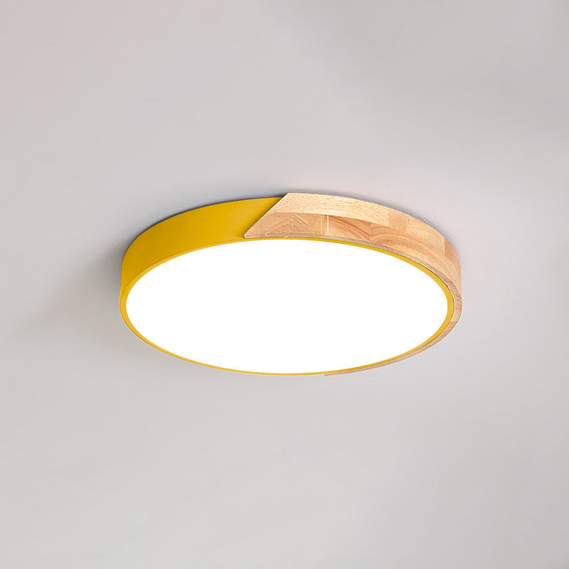 Abat-jour rond en métal encastré Llight Macarons nordiques Style1 tête encastrée