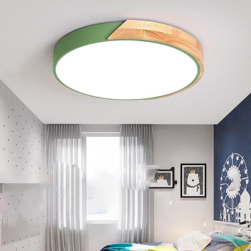 Abat-jour rond en métal encastré Llight Macarons nordiques Style1 tête encastrée