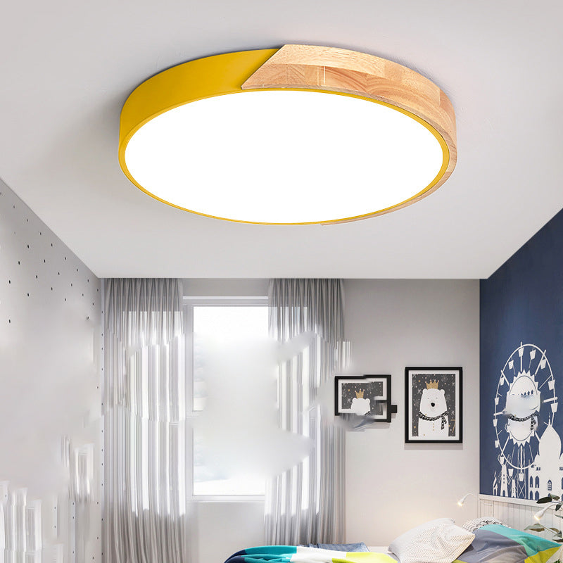 Abat-jour rond en métal encastré Llight Macarons nordiques Style1 tête encastrée