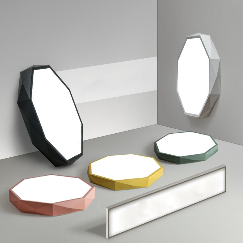 Metal Geometric Shade Flush Mount Llight Nordic Macarons Style1 Head Flush Mount