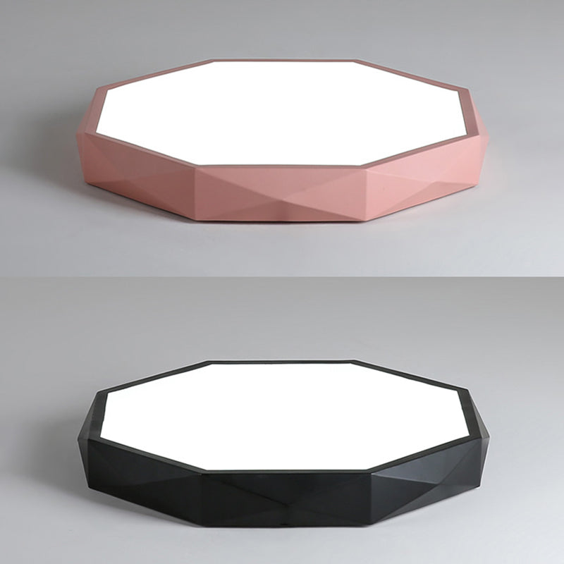 Metal Geometric Shade Flush Mount Llight Nordic Macarons Style1 Head Flush Mount