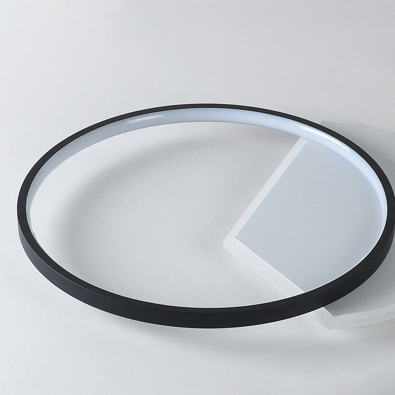 Black and White LED Ceiling Light in Modern Style Aluminium Geometric Flush Mount with Acrylic Shade