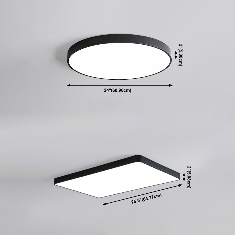 Metal Geometric Shade Flush Mount Llight Modern Style1 Head Flush Mount