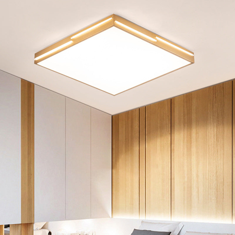 Metal Geometric Shade Flush Mount Llight Modern Style1 Head Flush Mount in Brown