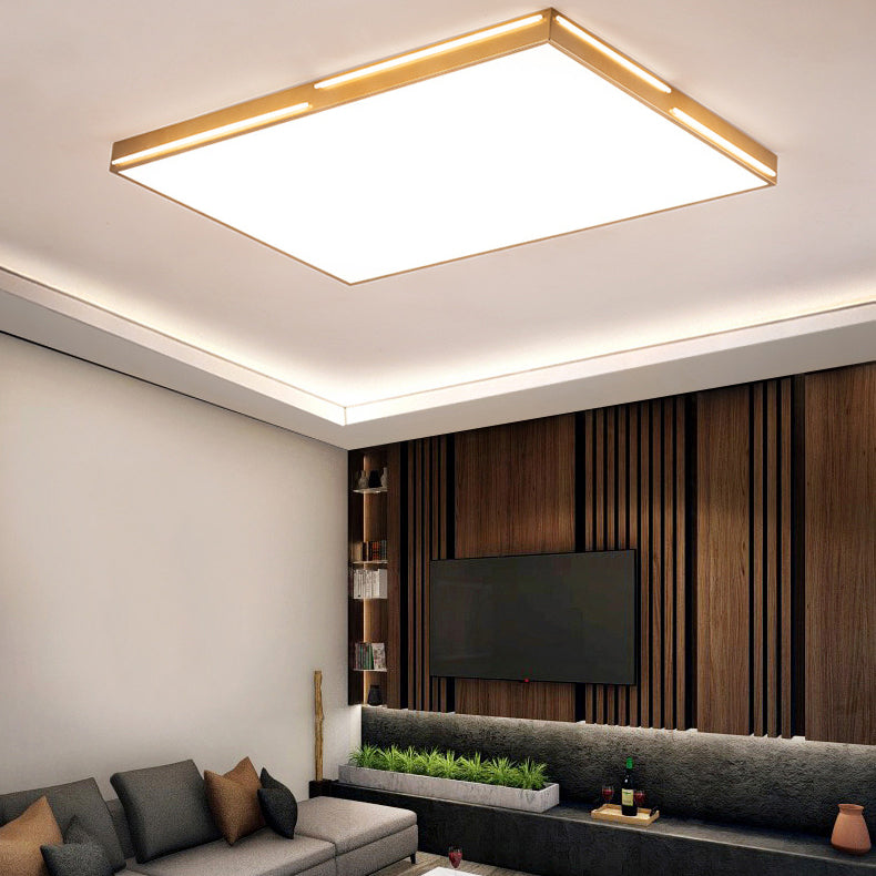 Metal Geometric Shade Flush Mount Llight Modern Style1 Head Flush Mount in Brown