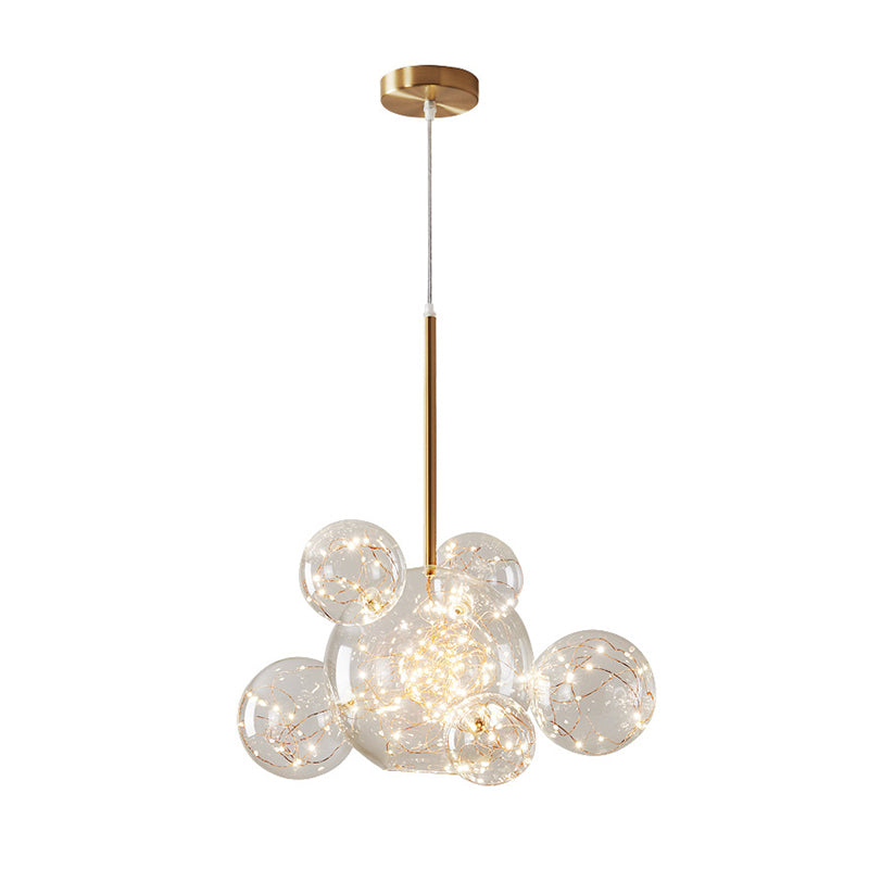 Multi-Lights Round Shade Modern Simple LED Style Hanging Ceiling Lights