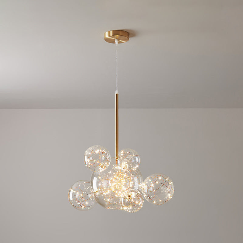 Multi-Lights Round Shade Modern Simple LED Style Hanging Ceiling Lights