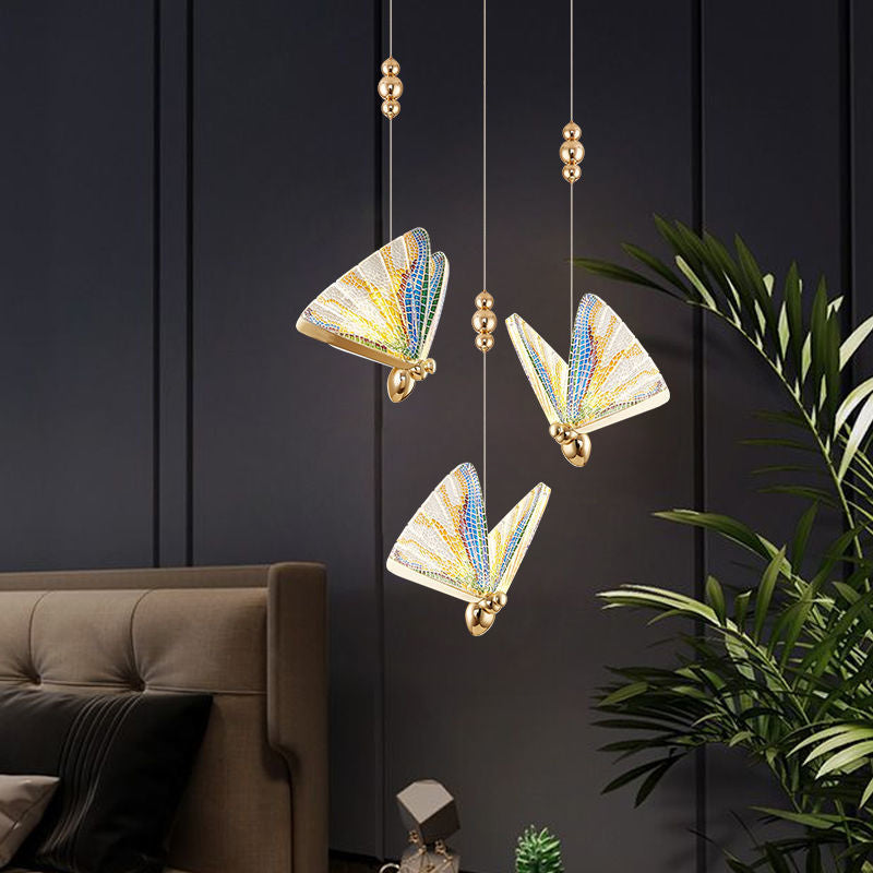Acrylbutterfly -Anhänger hell, luxuriöse Deckenlichter für Schlafzimmer