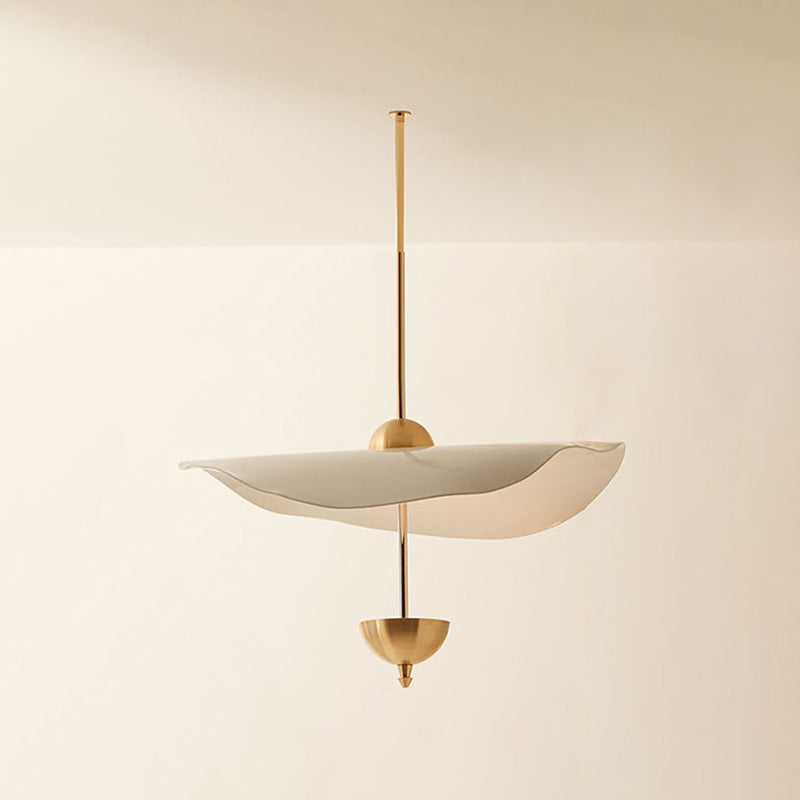 2-stufige minimalistische hängende hängende, metallhängere Lampe mit Acrylkrümmungsscheibe