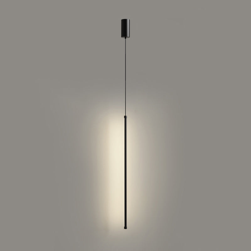 Minimalistische lineare Anhängerbeleuchtung, Acryl -LED hängen Licht in Schwarz