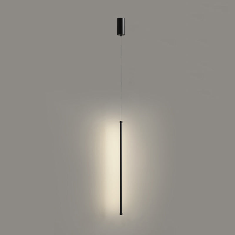 Minimalistische lineare Anhängerbeleuchtung, Acryl -LED hängen Licht in Schwarz