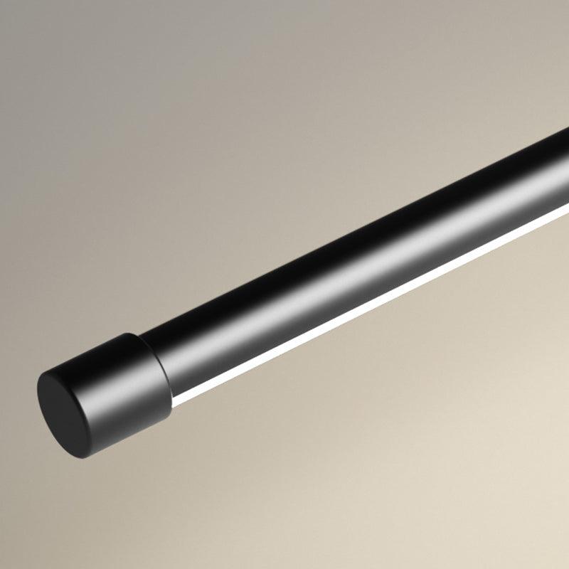 Minimalistische lineare Anhängerbeleuchtung, Acryl -LED hängen Licht in Schwarz