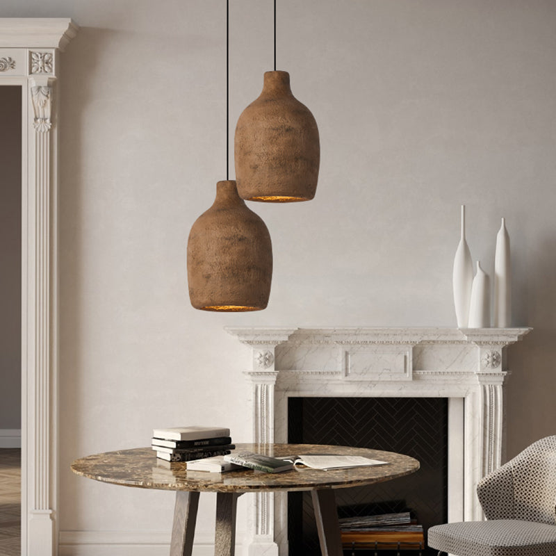 Luce a ciondolo interno minimalista, latte antico latte ombreggia l'illuminazione a sospensione in plastica a 1 luce