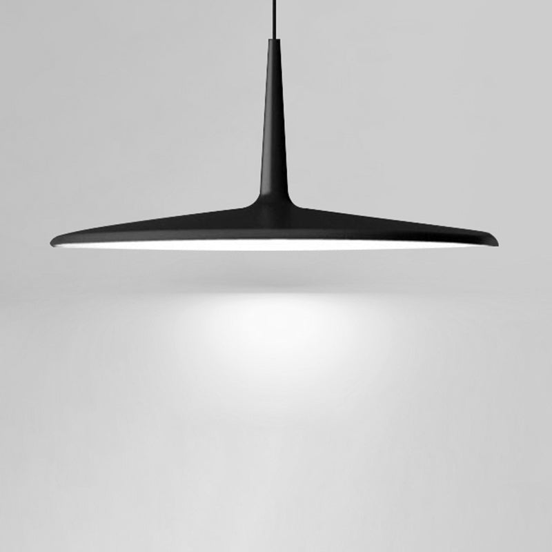 Minimalistischer Metallheizanhänger leichter, flacher Schatten 1-Licht-LED-Anhängerbeleuchtung für Esstisch