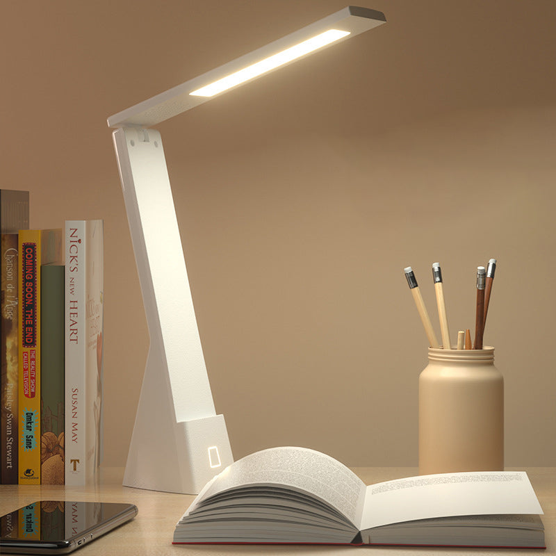 USB Table Lamp with Touch Control, Task Plastic Folding Table Light for Bedroom
