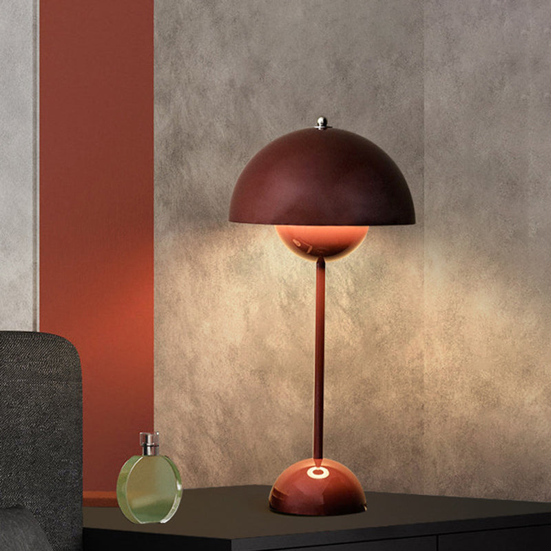 Macaron Dome Shade Table Lamp, Metal Table Light with An On/Off Switch