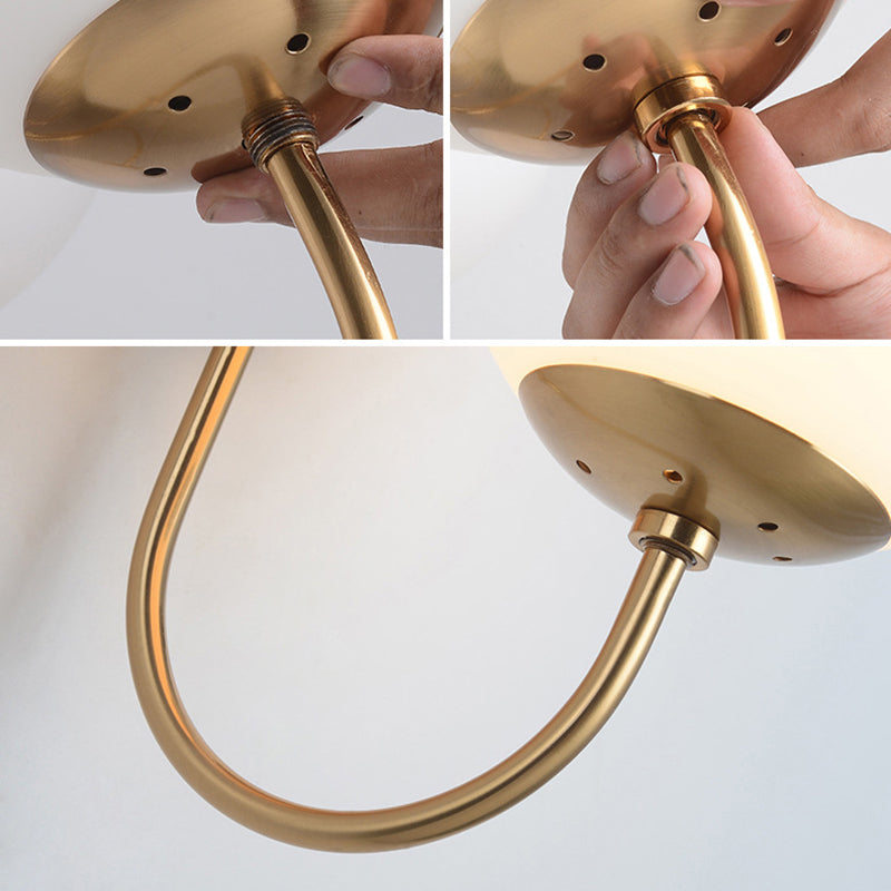 Illuminazione con applique a parete a sfera, vetro contemporaneo a 2 teste montate a parete lampada