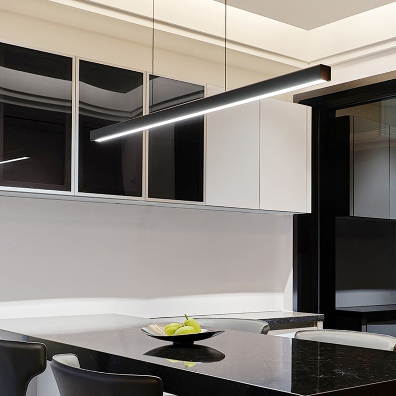 Caratteristico semplice moderno moderno a LED LED Isola sospesa a sospensione per ufficio sala da pranzo